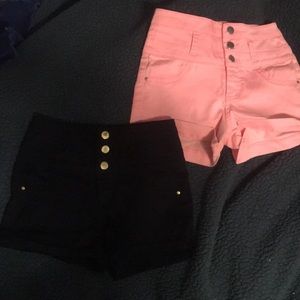Black and pink shorts